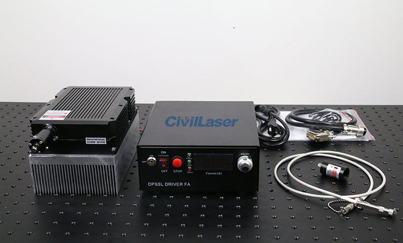 red fiber coupled laser light